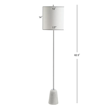 Lincoln 62.5" Marble/Metal LED Floor Lamp - JONATHAN Y